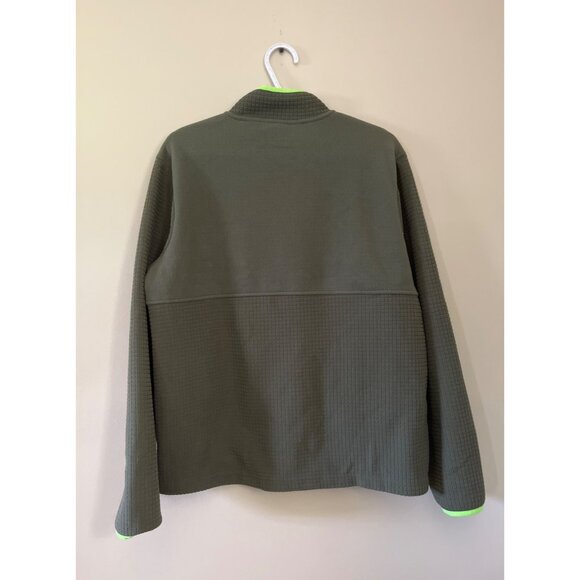 Lands' End Mens Medium Forest Green Full Zip Jacket Coat Outerwear Logo Pockets - Picture 2 of 6